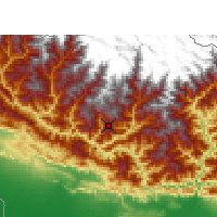 Nearby Forecast Locations - Okhaldhunga - Mapa