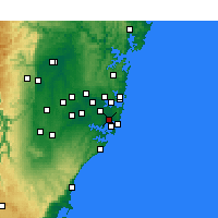 Nearby Forecast Locations - Sídney - Mapa