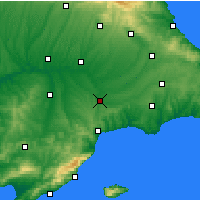 Nearby Forecast Locations - Muratlı - Mapa