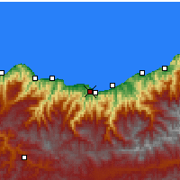 Nearby Forecast Locations - Araklı - Mapa