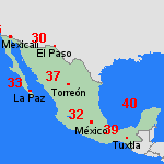 Pronóstico jue, 25-04 México