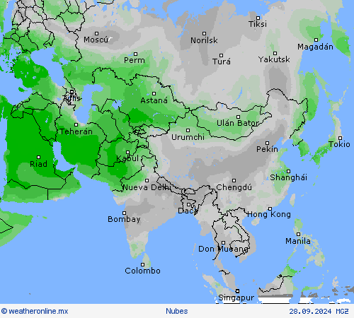 Duración del tiempo soleado Mapas de pronósticos