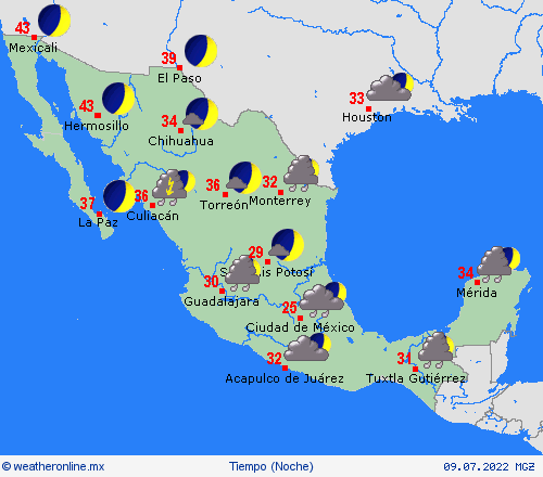 visión general México México Mapas de pronósticos