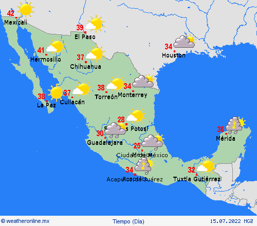 visión general  México Mapas de pronósticos