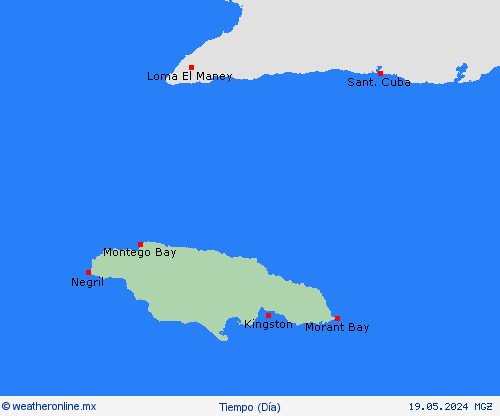 visión general Jamaica Centroamérica Mapas de pronósticos