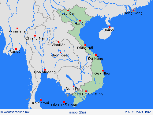 visión general Vietnam Asia Mapas de pronósticos