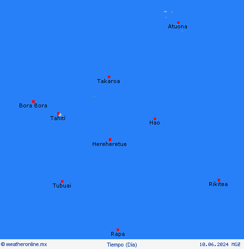 visión general Polinesia Francesa Oceanía Mapas de pronósticos