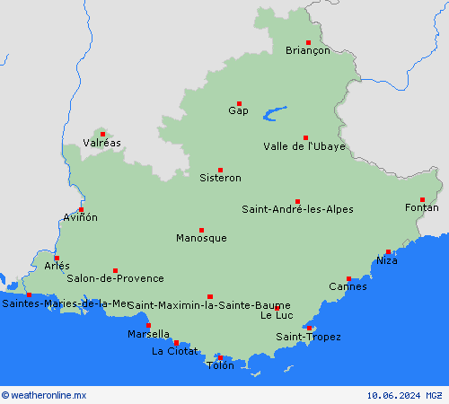 Mapa de pronóstico meteorologico