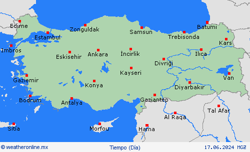 visión general Turquía Europa Mapas de pronósticos