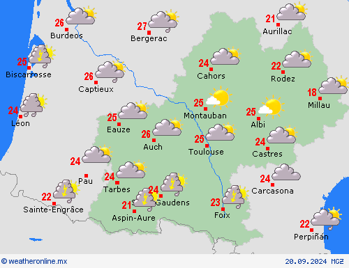 Mapa de pronóstico meteorologico