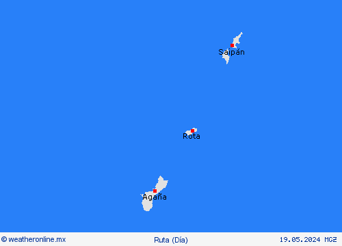 estado de la vía Islas Marianas Oceanía Mapas de pronósticos